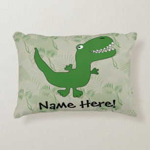 T-Rex Tyrannosaurus Rex Dinosaur Cartoon Kids Boys Zierkissen
