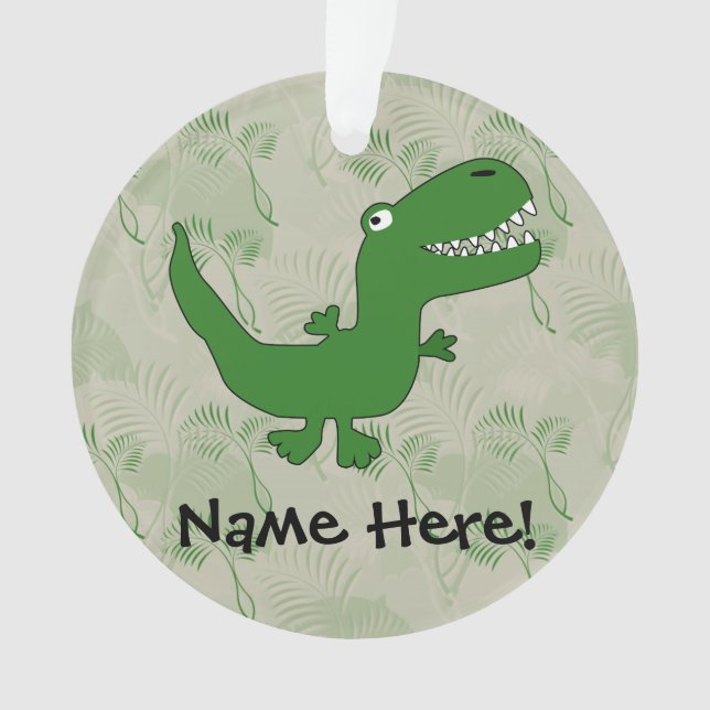 T-Rex Tyrannosaurus Rex Dinosaurier-Cartoon Ornament (Vorderseite)