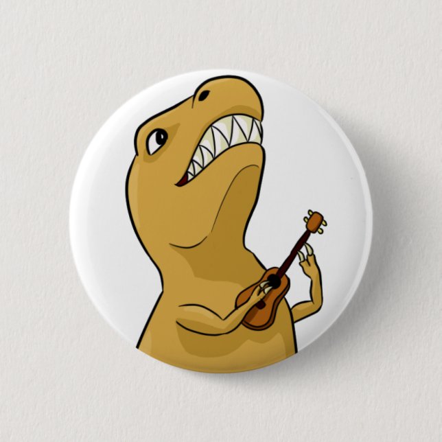 T-Rex Ukulele-Knopf Button (Vorderseite)