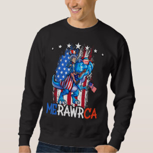 T Rex Uncle Sam 4. Juli Dino Boys Men American Sweatshirt