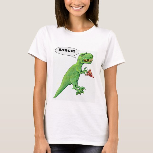 T-Rex und Pizza T-Shirt (Vorderseite)