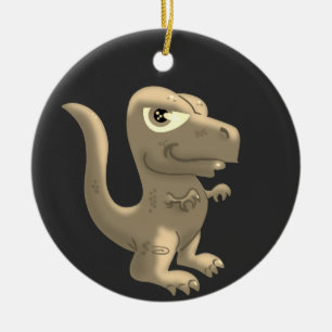 T-Rex und Stegosaurus Keramik Ornament