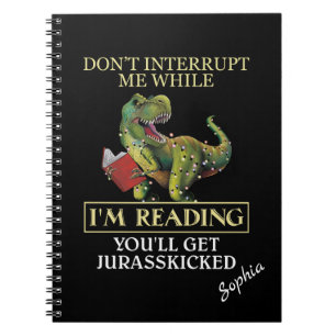 T Rex unterbricht mich nicht beim Lesen von Bücher