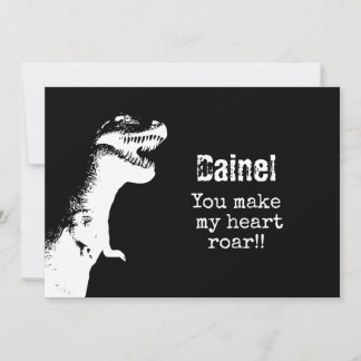 T-Rex Valentine Einladung