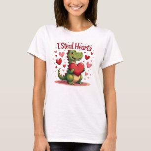 T-Rex Valentine's Day T - Shirt I Steal Hearts