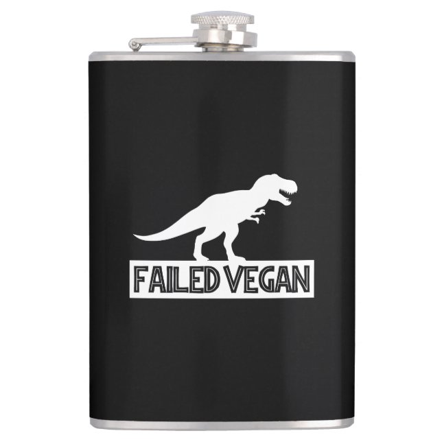 T-Rex Vegan Versagt Flachmann (Vorderseite)