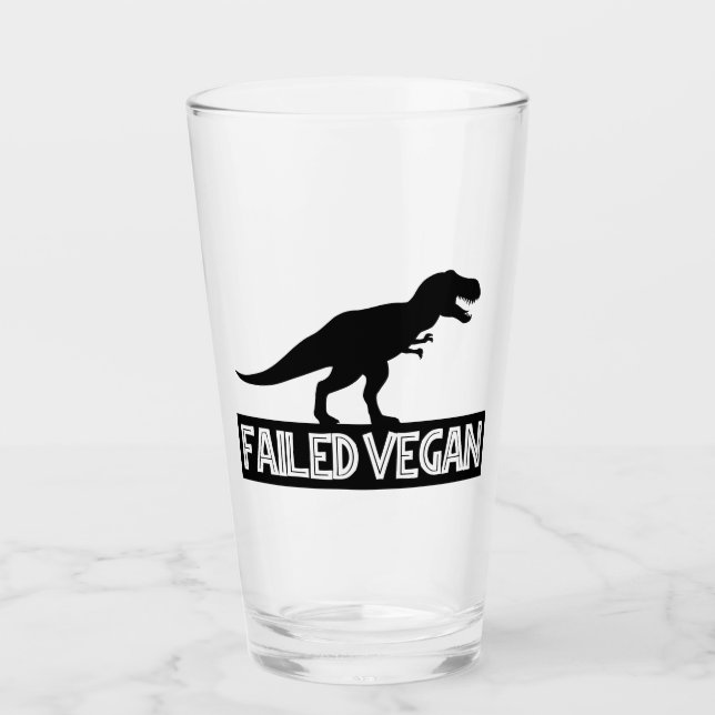 T-Rex Vegan Versagt Glas (Vorderseite)
