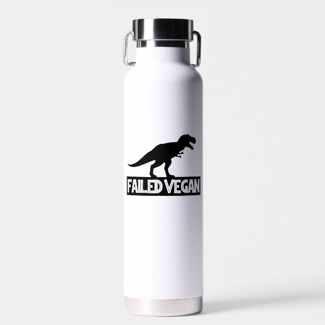 T-Rex Vegan Versagt Trinkflasche (Vorne)