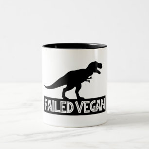T-Rex Vegan Versagt Zweifarbige Tasse