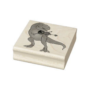 T-Rex Violin Gummistempel