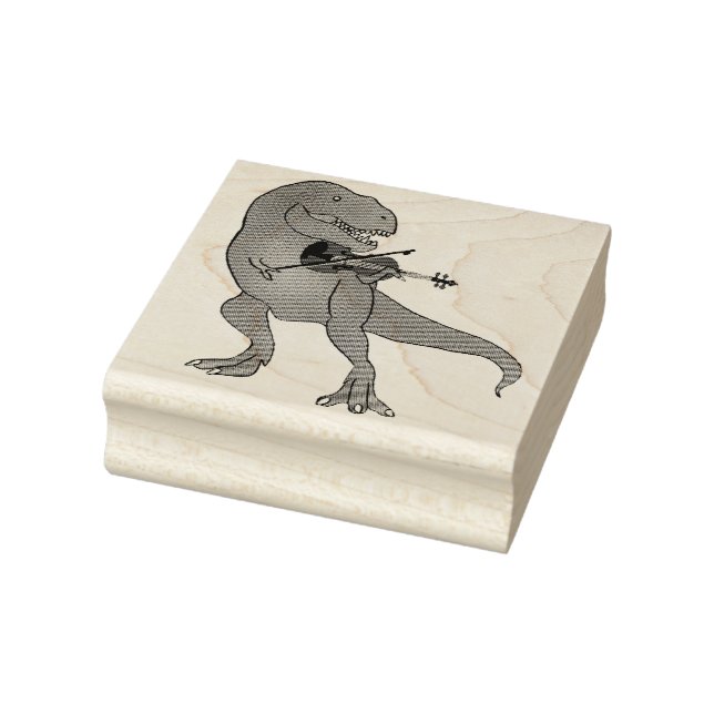 T-Rex Violin Gummistempel (Stempel)