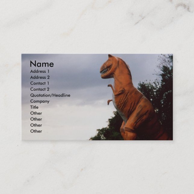 T-Rex Visitenkarte (Vorderseite)