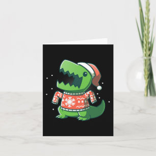 T-Rex Weihnachtslustige Dinosaurier Ugly Saurus Karte