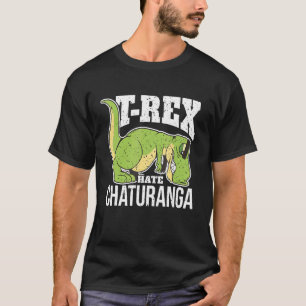 T Rex Yoga Dinosaurier Yoga Pose Chaturanga Yogi T-Shirt
