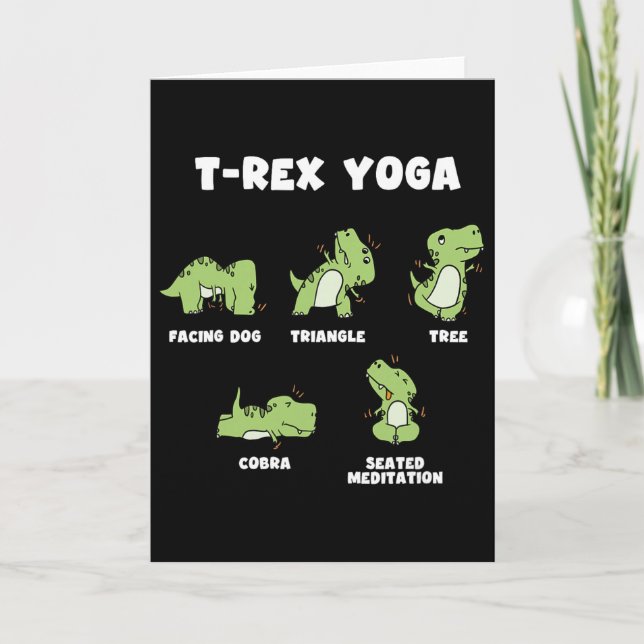 T-Rex Yoga  Karte (Vorderseite)