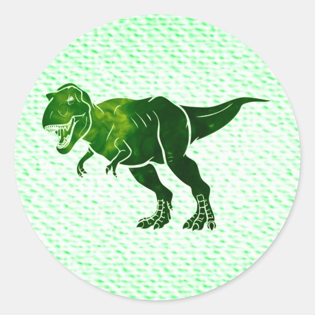 T-Rex zum texturierten Aussehen Runder Aufkleber (Vorderseite)