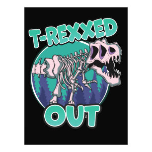 T-Rexxed Out Dinosaurier Fotodruck