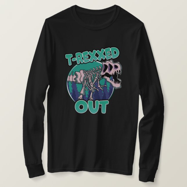 T-Rexxed Out Dinosaurier T-Shirt (Design vorne)