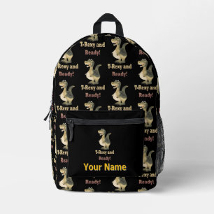 T-Rexy und Ready-Dino-Cartoon Bedruckter Rucksack