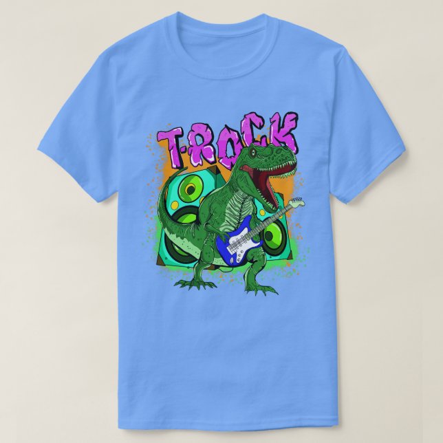T Rock Playing Guitar T-Shirt (Design vorne)