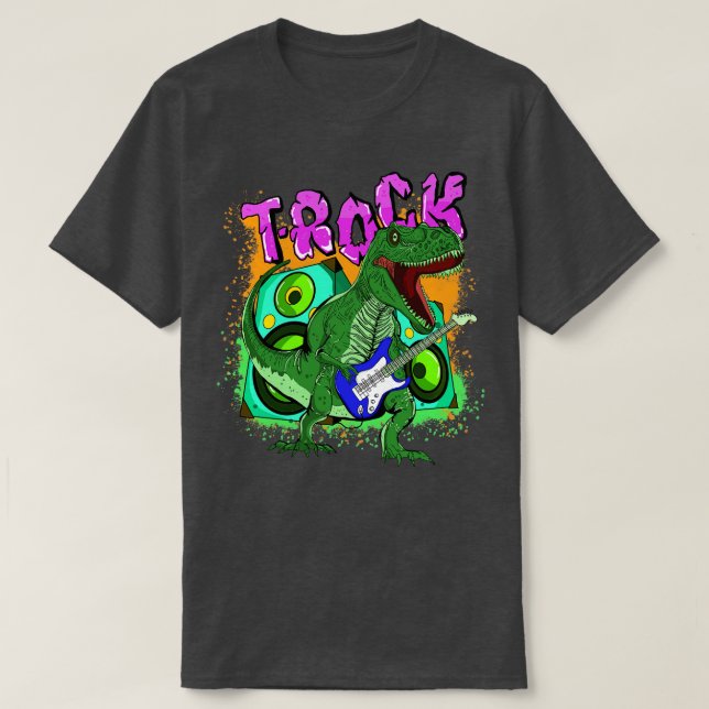 T Rock Playing Guitar T-Shirt (Design vorne)