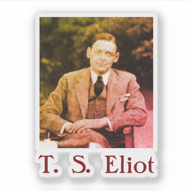 T. S. Eliot Aufkleber (Vorderseite)
