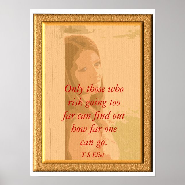 T.S Eliot _ Poster-Zitat Poster (Vorne)