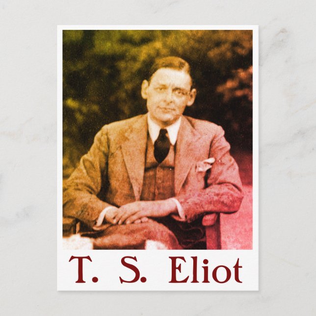T. S. Eliot Postkarte (Vorderseite)