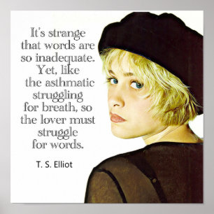 T.S. Eliot Zitat 12 x 12 Poster