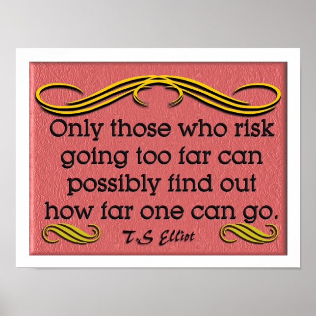 T. S Elliot Zitat Poster (Vorne)