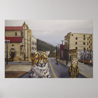 T.S.W.S.Y.E. - Cheetah City Pop Surrealismus Print Poster