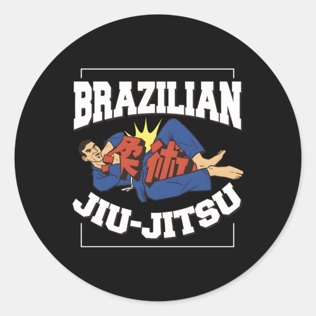 T sagt brasilianisch Jiu-Jitsu Runder Aufkleber (Vorderseite)