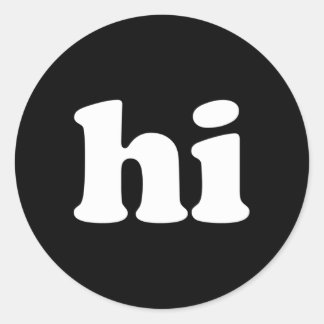 T sagt Hi Runder Aufkleber