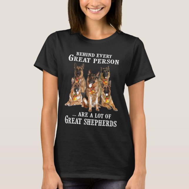 T-Shirt89s German Shepherd Behind Great Person Chr T-Shirt (Vorderseite)