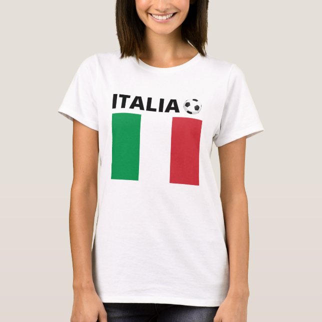 T-Shirt 100% Baumwolle, mild, Italienische Flagge (Vorderseite)