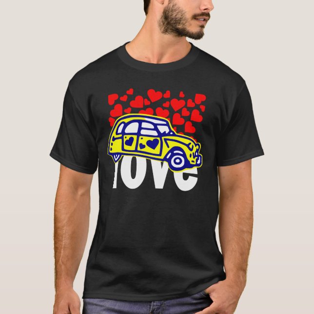t-shirt 2CV coeur (Vorderseite)