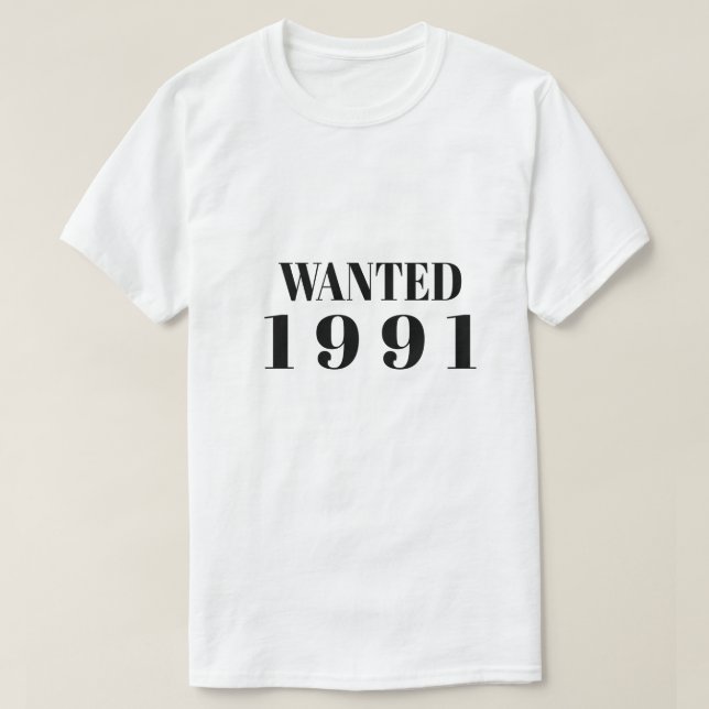 T - Shirt 33. Geburtstag 1991 (Design vorne)