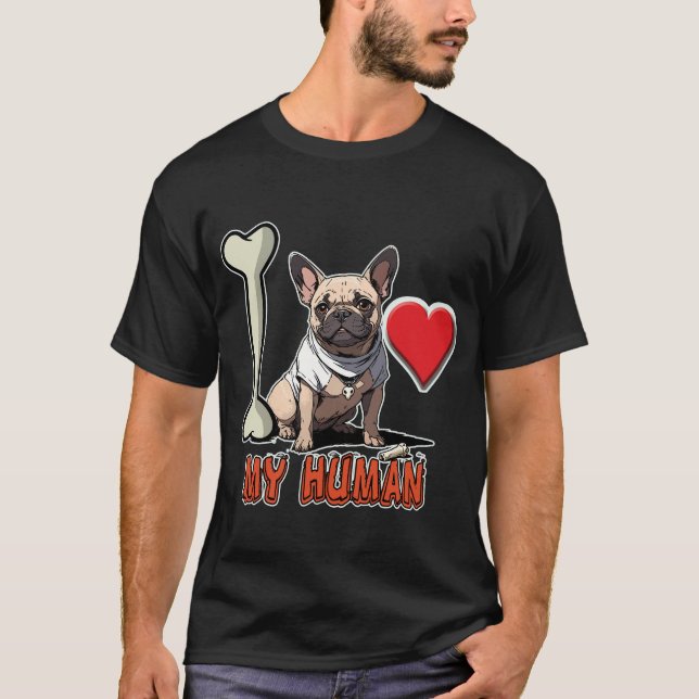 T - Shirt-Abbildung eines französischen Bulldoggen T-Shirt (Vorderseite)