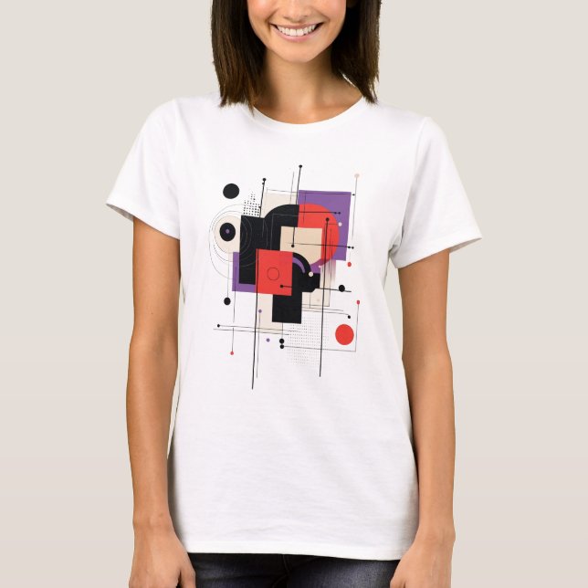 T - Shirt Abstrakt geometrische Formen der moderne (Vorderseite)
