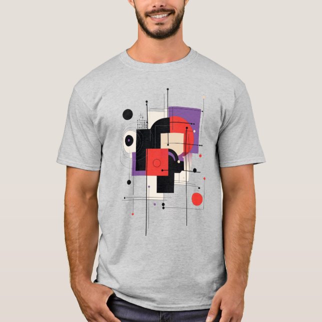 T - Shirt Abstrakt geometrische Formen der moderne (Vorderseite)