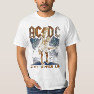 T-Shirt   acdc steife Oberlippe mit Blitz