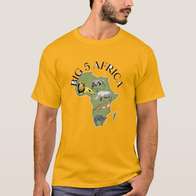T - Shirt "African Big Five Majesty" (Vorderseite)