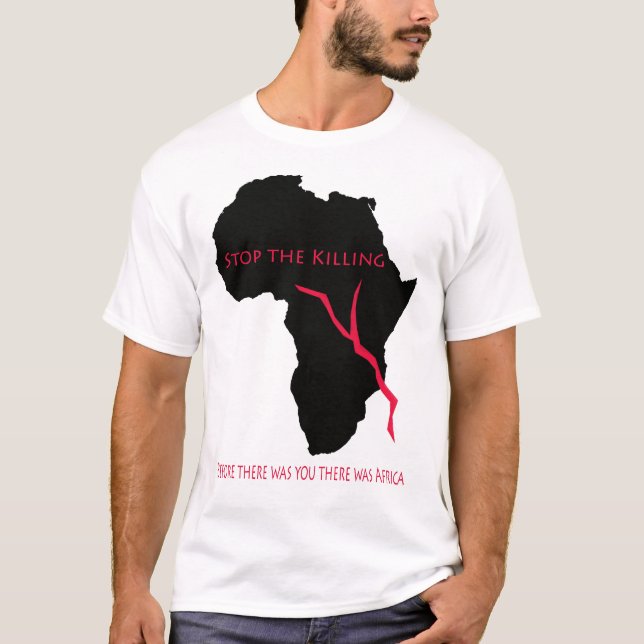 T - Shirt-Afrika-Karten-Blut T-Shirt (Vorderseite)