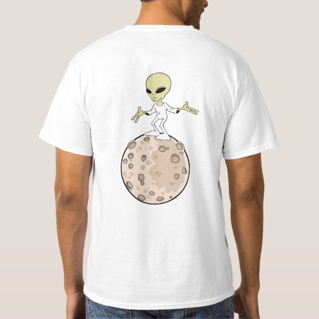 T-shirt „Alien auf seinem Planeten " (Rückseite)
