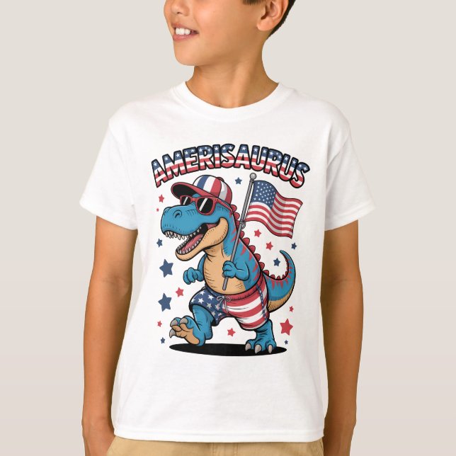T-Shirt-Amerisaurus Kinder T-Shirt (Vorderseite)