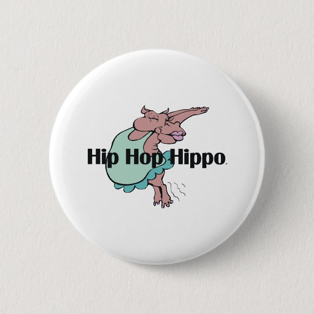 T-SHIRT Angesagt Angesagt Hippo Button (Vorderseite)