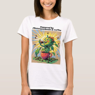 T-Shirt 'Angetrieben durch Photosynthese und Kaffe