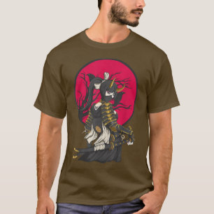 T-Shirt Anime Girl Samurai Japanischer Gefechter N