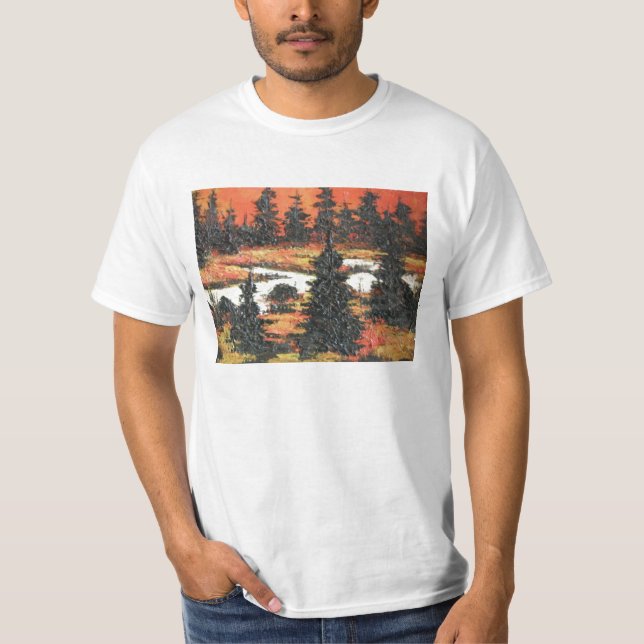 T - Shirt Ann Hayes Gemälde Bäume Delight (Vorderseite)