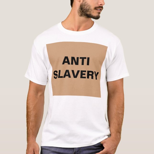 T - Shirt Anti Slavery Tan (Vorderseite)